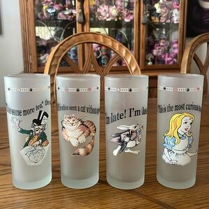 Cardew four piece Alice in Wonderland glass set
